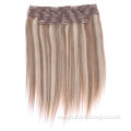 Clip On Lace Weft Hair with Ombra Color, Double Drawn Quality of Customized Hair Extensions